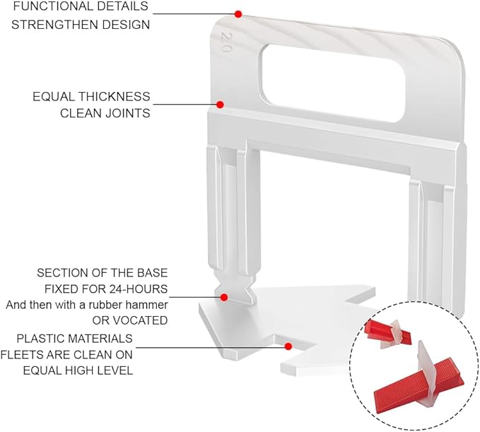 Clips carrelage blanc professionnelle 100 piéce