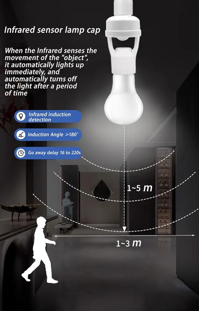 Détecteur Pour Ampoule LED E27 Blanc V-TAC VT-8005