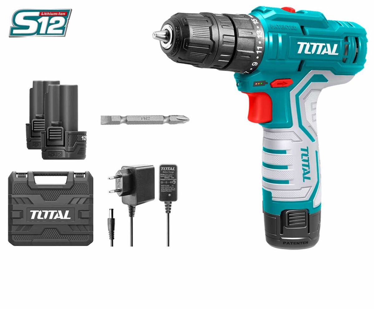 Perceuse visseuse sans fil Li-ion 12V 1,5Ah 2 batt
